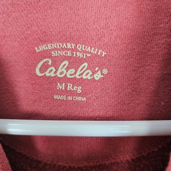 Cabela's Hoodie Pullover Hoodie Men M Pink Pullover Sweatshirt Hoodie Men - Picture 6 of 8